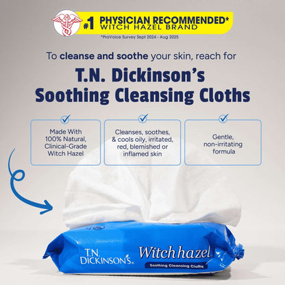 T.N. Dickinson's Witch Hazel Cleansing Cloths, 25 Count