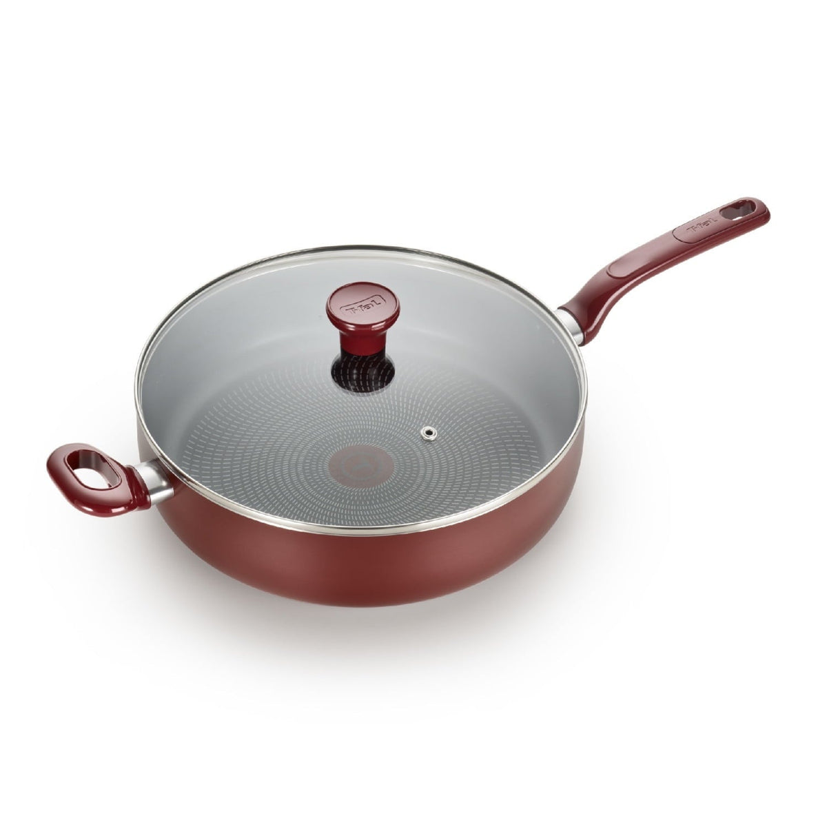 T-fal Easy Care Nonstick Cookware, Jumbo Cooker, 5 Quart, Red