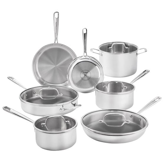 T-fal 12-piece Tri-Ply Stainless Steel Cookware Set