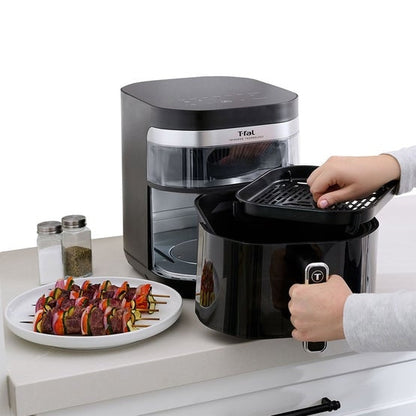 T-fal Dual Window Infrared Air Fryer 7.3QT, Dual Heating