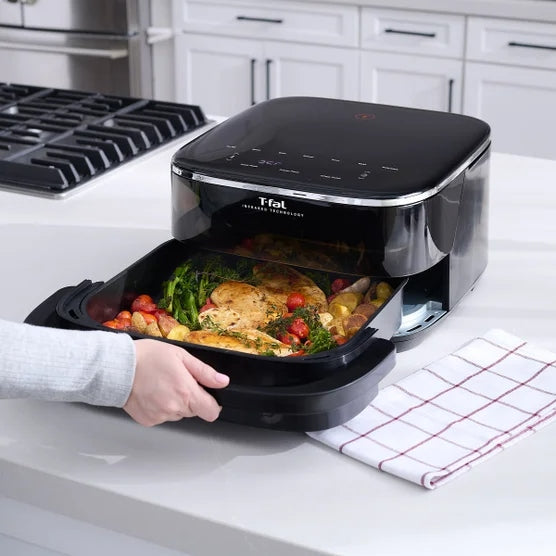 T-fal Surface XXL 6.3 Qt Infrared Air Fryer, 1800W, No Preheat, Black