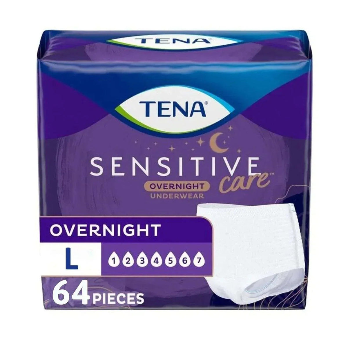 TENA Intimates Overnight Underwear, Choose Size