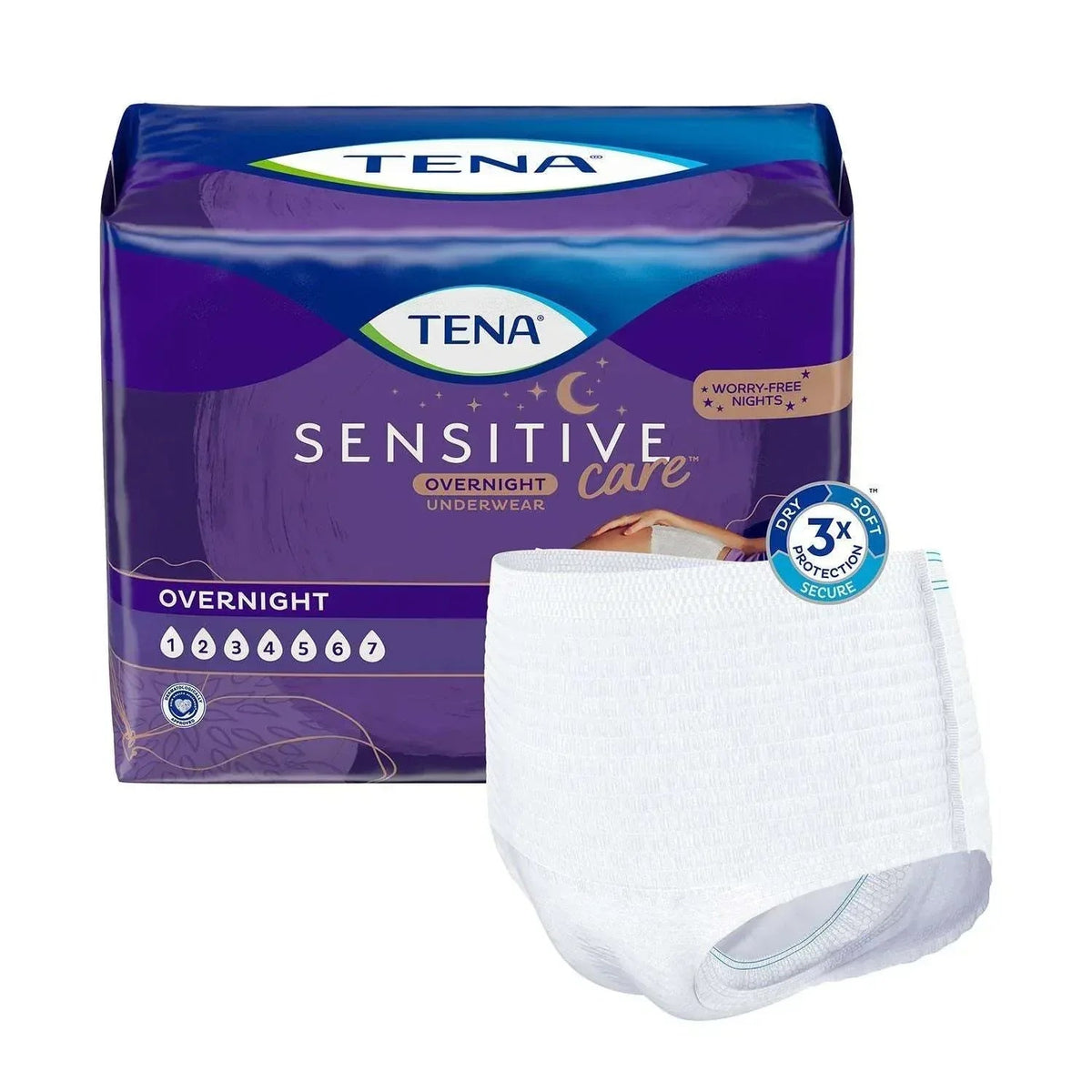 TENA Intimates Overnight Underwear, Choose Size