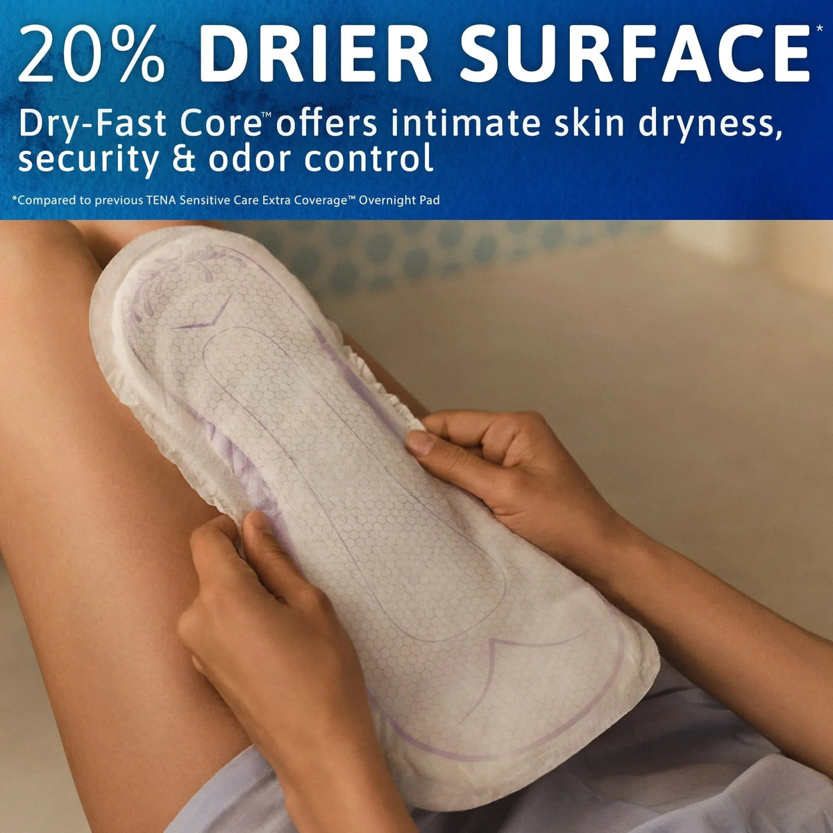 Tena Sensitive Care Extra Coverage Overnight Incontinence Pads