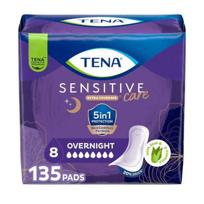 Tena Sensitive Care Extra Coverage Overnight Incontinence Pads
