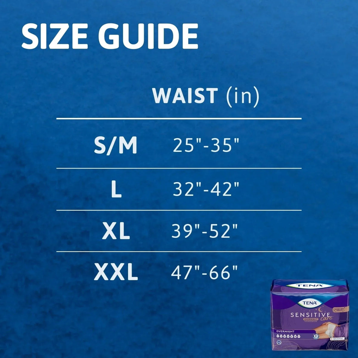 TENA Women Overnight Incontinence Underwear, XXL, 12 Count (Waist size 47in to 66in)