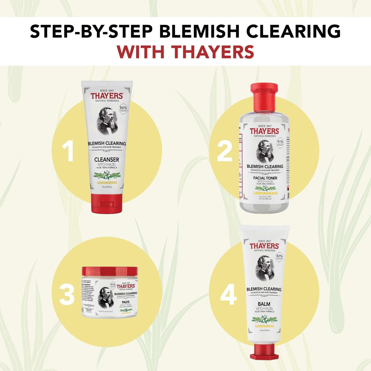 (2 PACK )THAYERS Blemish Clearing Salicylic Acid Toner, Acne Treatment Face Toner with 2% Salicylic Acid, Soothing and Non-Stripping Skin Care 12.0 fl. oz.