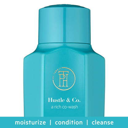TPH BY TARAJI Hustle & Co Hydrating Co Wash Cleansing Hair Conditioner with Olive Oil, Shea Butter & Sage Oil | Wavy, Coily & Curly Hair Product | For Women & Men, 12 oz.