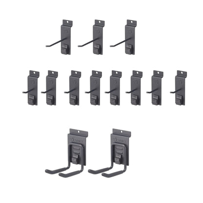 TRINITY 16 Sq Ft Modular Slatwall 13-piece Accessory Set