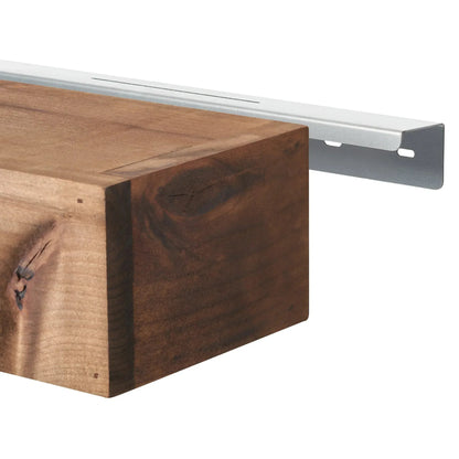 TRINITY Farmhouse Floating Shelf in Walnut, 2-pack