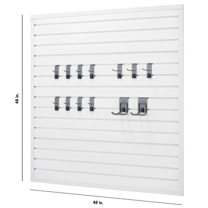 TRINITY 16 Sq Ft Modular Slatwall 13-piece Accessory Set