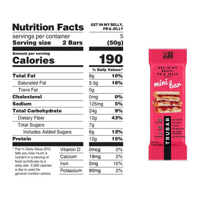 TRUBAR Plant Based Mini Protein Bars, 30 ct.
