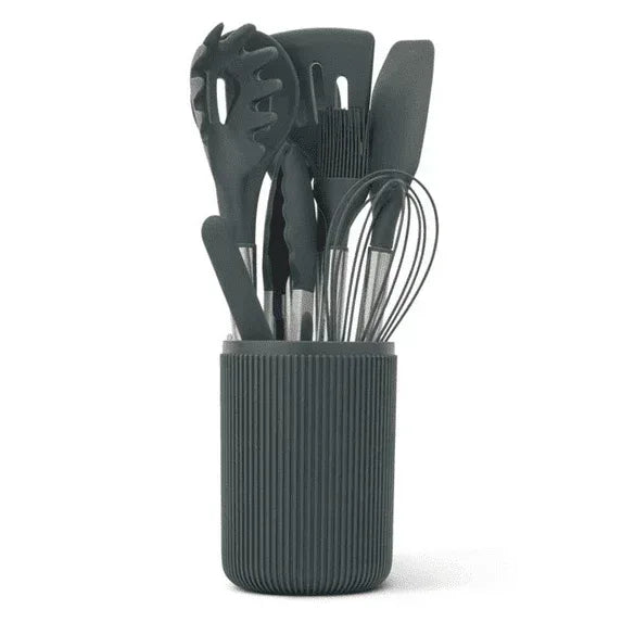 Thyme & Table 10-Piece Silicone Gadget Set - Black