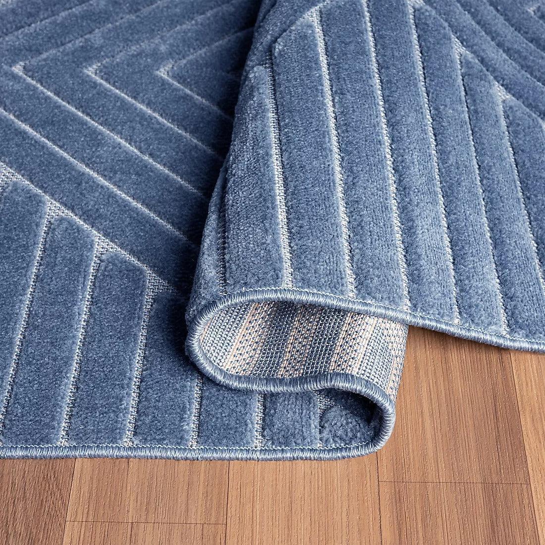 Tahari Jasper Denim Blue Modern Indoor 8x10 Area Rug