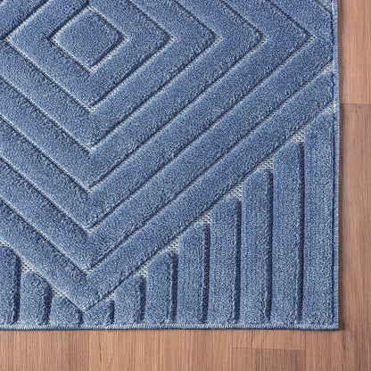 Tahari Jasper Denim Blue Modern Indoor 8x10 Area Rug