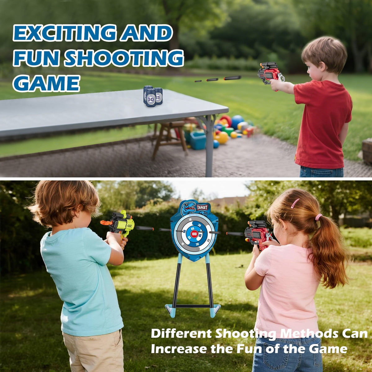 Kids LED Standing Archery Set with Bow & Arrows – Outdoor Sports Toy for Boys & Girls Ages 4-12, Safe & Fun Target Practice Game