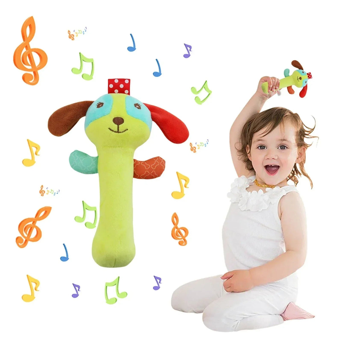 Clear!Tarmeek Baby Soft Rattles Shaker Teething for 0-6 Months Newborn,Infant Developmental Hand Grip Baby Cute Stuffed Animal Doll for 6-12 Months Toddlers,Birthday Gifts for Kids