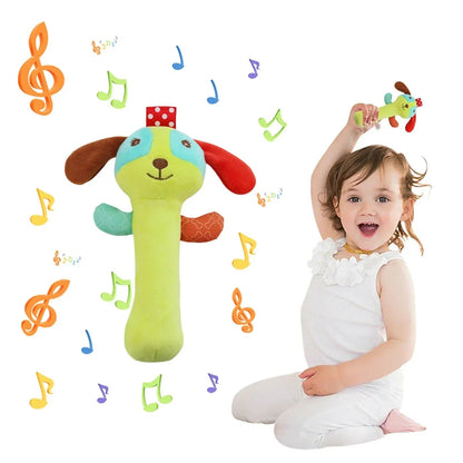 Clear!Tarmeek Baby Soft Rattles Shaker Teething for 0-6 Months Newborn,Infant Developmental Hand Grip Baby Cute Stuffed Animal Doll for 6-12 Months Toddlers,Birthday Gifts for Kids