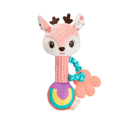 Clear!Tarmeek Baby Soft Rattles Shaker Teething for 0-6 Months Newborn,Infant Developmental Hand Grip Baby Cute Stuffed Animal Doll for 6-12 Months Toddlers,Birthday Gifts for Kids