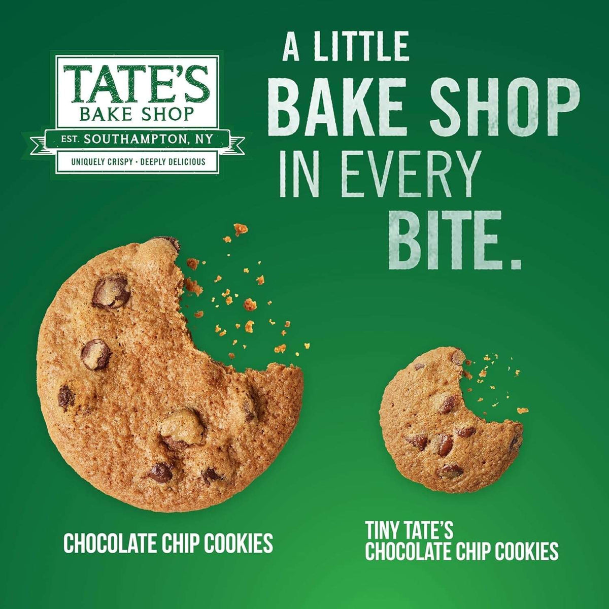 Tate's Bake Shop Chocolate Chip & Tiny Tate's Chocolate Chip Cookies Variety Pack, 5 Bags