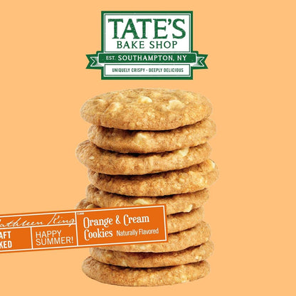 Tate's Bake Shop Orange & Cream Cookies with White Chocolate Chips, Limited Edition, 4 x 6.5 oz Bags