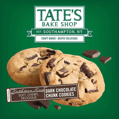 Tate's Bake Shop Soft Baked Cookies Dark Chocolate Chunk, 4 x 8 oz Bags