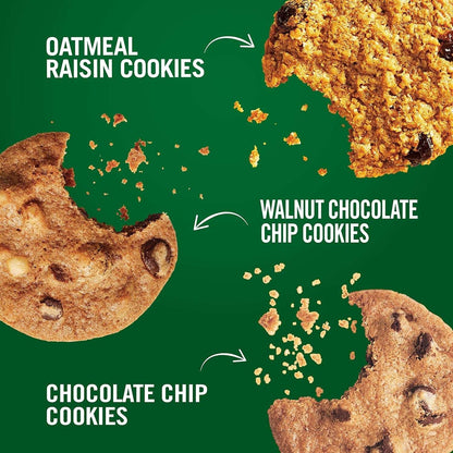 Tate's Bake Shop Variety Pack Oatmeal Raisin, Chocolate Chip & Chocolate Chip Walnut Cookies, 3 x 7 oz Bags