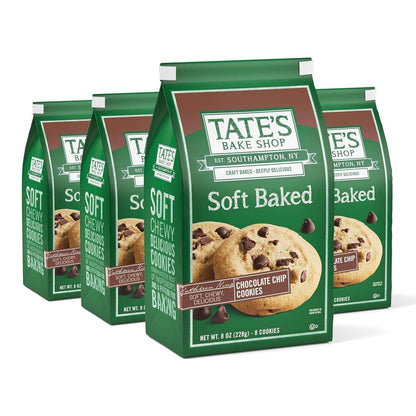 Tate's Bake Shop Soft Baked Chocolate Chip Cookies, 4 x 8 oz Bags
