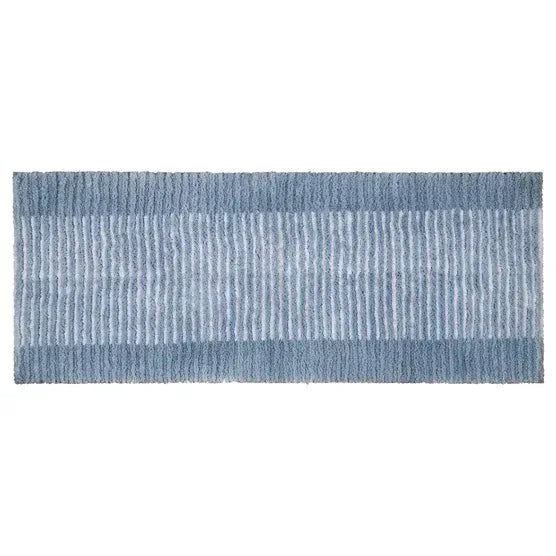 Textured Stripe Microfiber Bath Rug