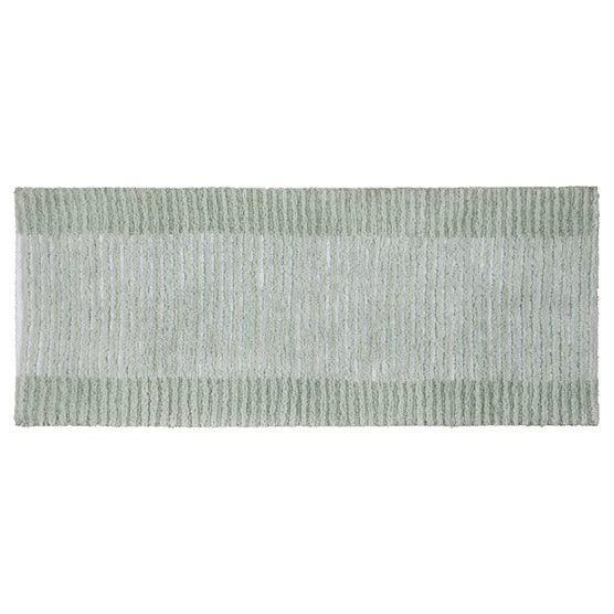Textured Stripe Microfiber Bath Rug