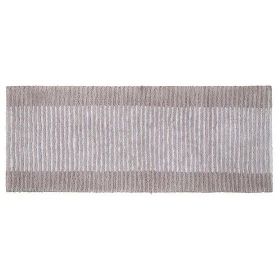 Textured Stripe Microfiber Bath Rug