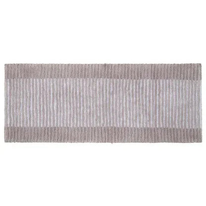 Textured Stripe Microfiber Bath Rug