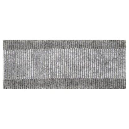 Textured Stripe Microfiber Bath Rug