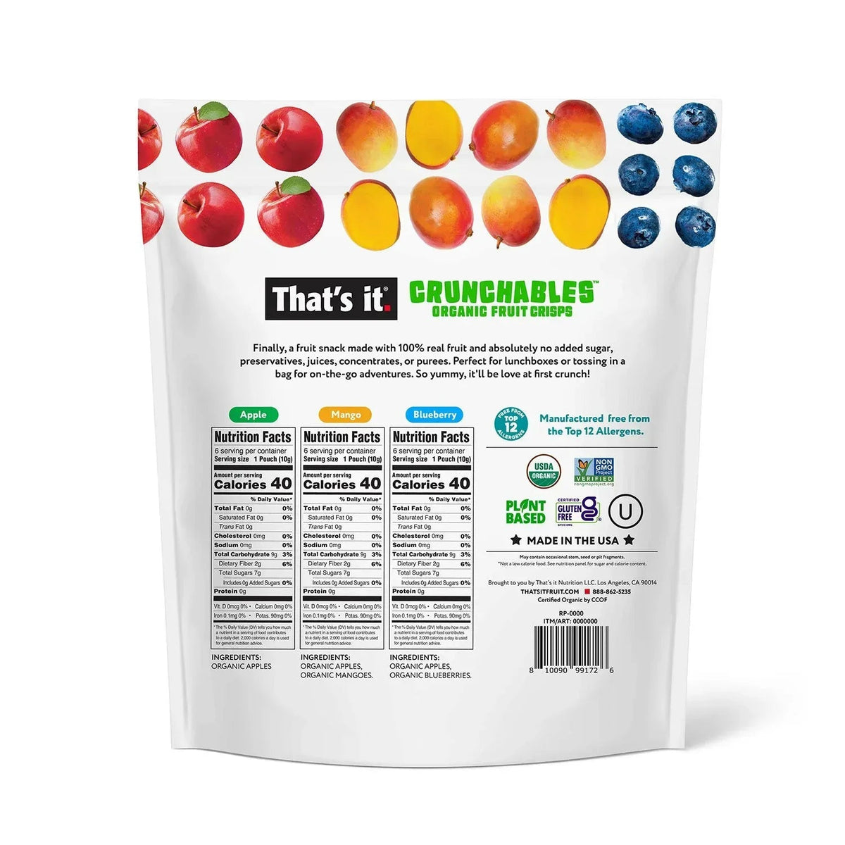 That's It Crunchable Variety Pack, 18 pk.