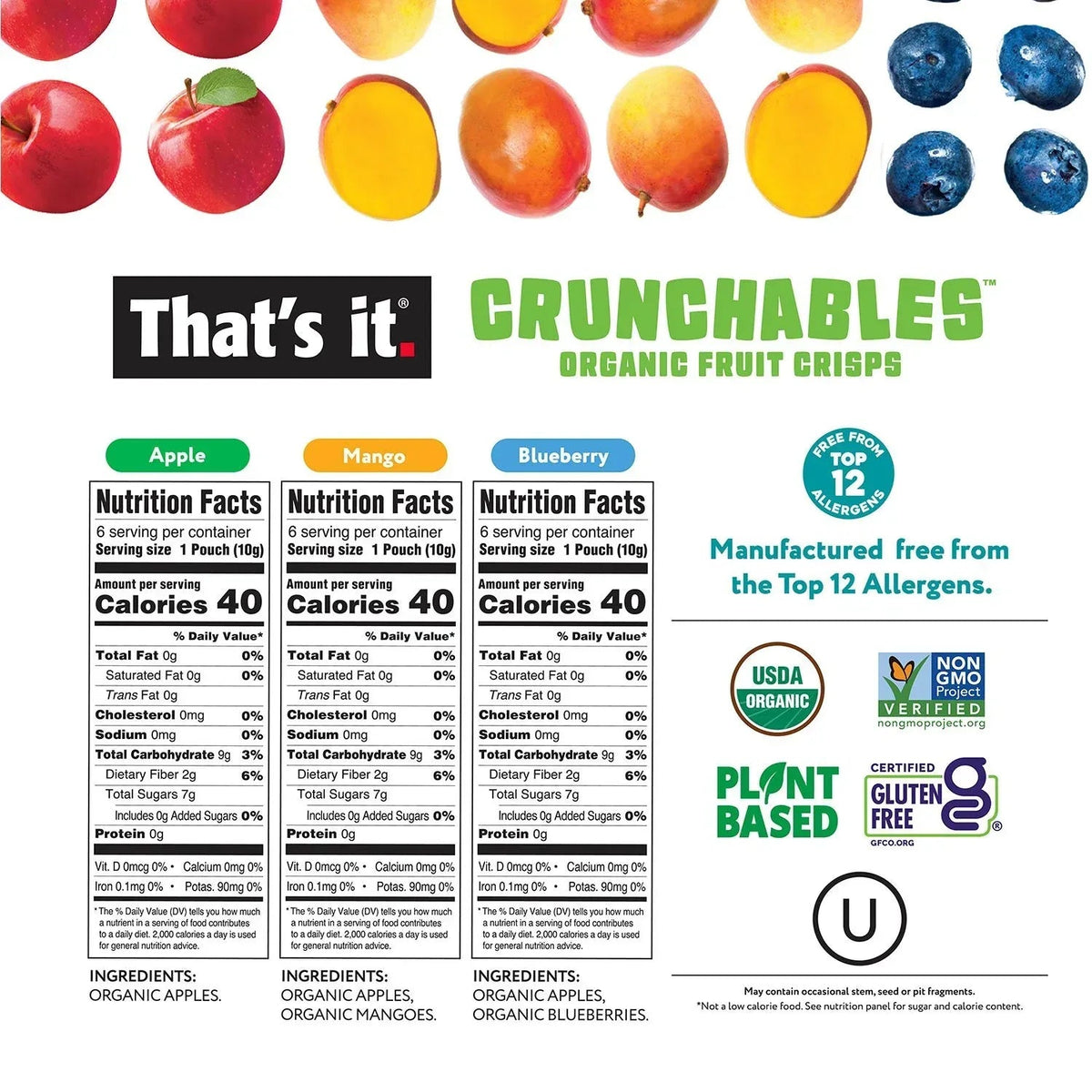 That's It Crunchable Variety Pack, 18 pk.