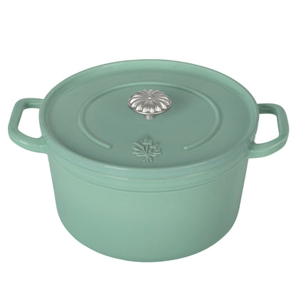 The Pioneer Woman Agatha Enameled Cast Iron 5-Quart Dutch Oven, Green Floral