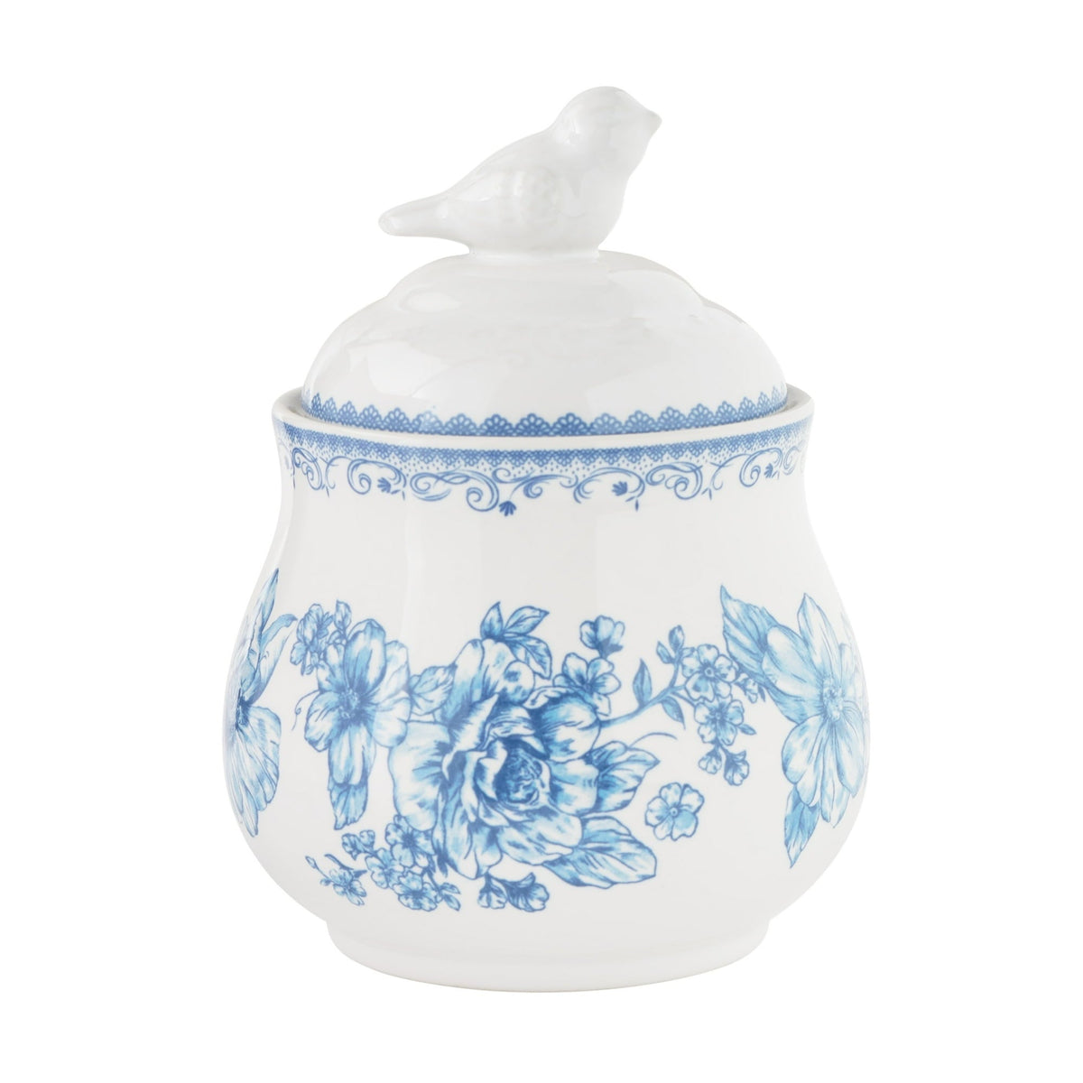 The Pioneer Woman Agatha Stoneware Sugar Bowl with Lid, Green