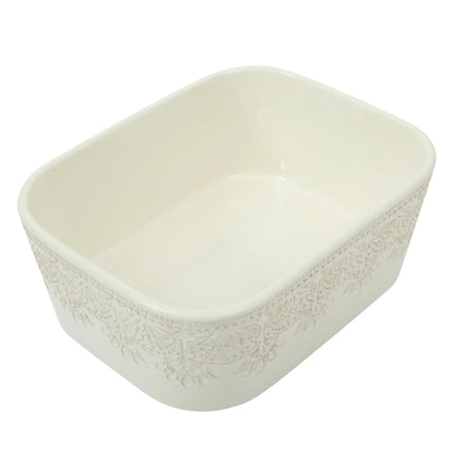 The Pioneer Woman Vintage Lace 6-Piece Nesting Casserole Baking Dish Bakeware Set with Lids, Linen