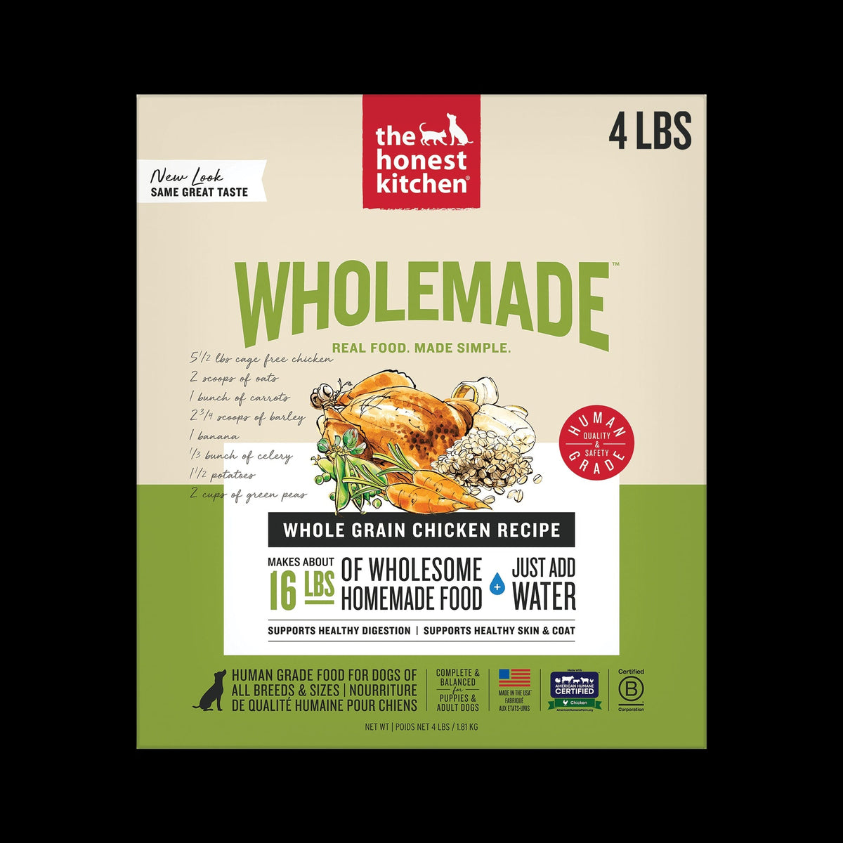 The Honest Kitchen Revel: Natural Human Grade Dehydrated Dog Food, Chicken & Organic Grains