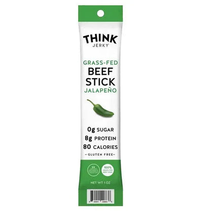 Think Jerky Grass-Fed Beef Sticks, Jalapeno, 1 oz, 20-count
