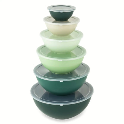 Thyme & Table 12-Piece Nesting Mixing Bowl Set - Green