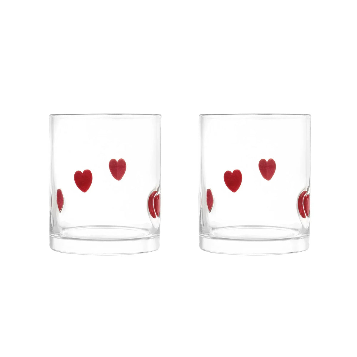 Thyme & Table 12 fl oz Valentine's Day Pink Bows Charm Drinking Glasses, Set of 2
