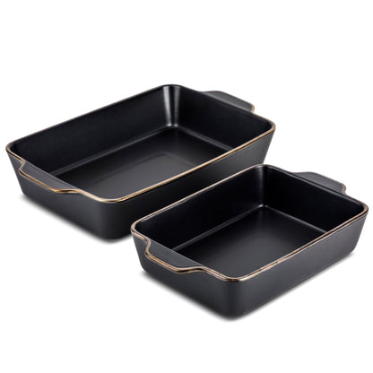 Thyme & Table Stoneware Square & Rectangular Baker, Pattern, 2-Piece Set