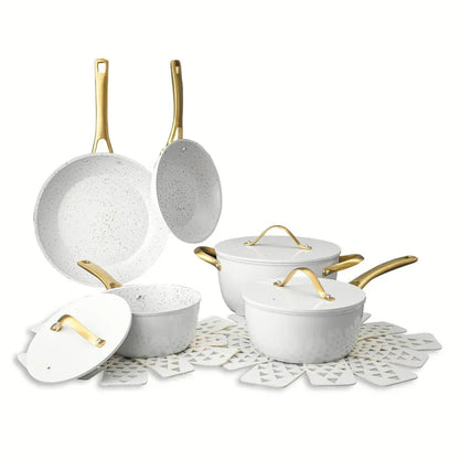 Thyme & Table 12 Piece Non-Stick Acadia Cookware Set, Pots and Pans Set - Blue