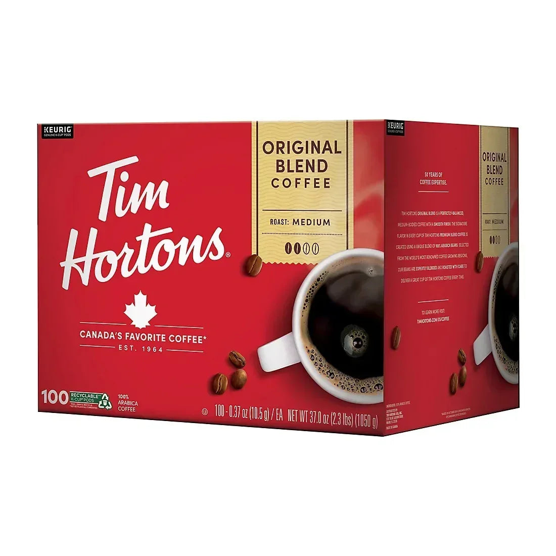 Tim Hortons Original Coffee, 100 ct.