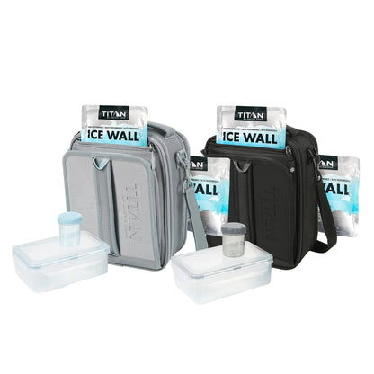 Titan Arctic Zone Fridge Cold, Crush Resistant Lunch Pack with 2 Ice Walls, 2-pack