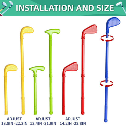 Zacro Kids Golf Set, Toddler Golf Toys with Putting Mat, 10 Balls, 4 Golf Clubs and Golf Cart, Indoor Outdoor Golf Sports Toys for 3 4 5 6 Years Old Boys Girls