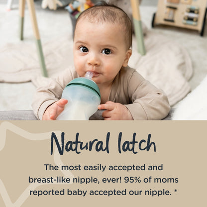 Tommee Tippee Closer to Nature Soft Feel Silicone Baby Bottle, Slow Flow Breast-like Nipple with Anti-Colic Valve, Stain and Odor Resistant, 5oz, 2 Count