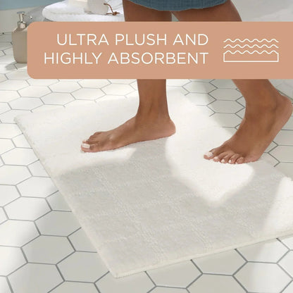 Town & Country Everyday Ultra Plush Solid Tufted Windowpane Bath Mat 20"x32"