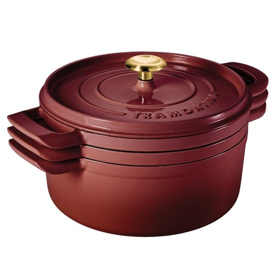 Tramontina 4-Piece Stackable Enameled Cast Iron Cookware Set